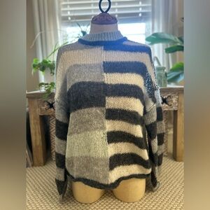Free People Striped Alpaca Crew Neck
